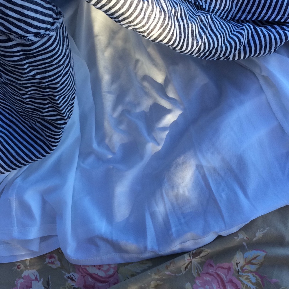 Old Navy Fit and Flare Striped Dress Navy M Tall - Picture 6 of 8